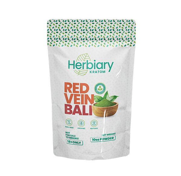 Herbiary Red Vein Bali Kratom - 10OZ